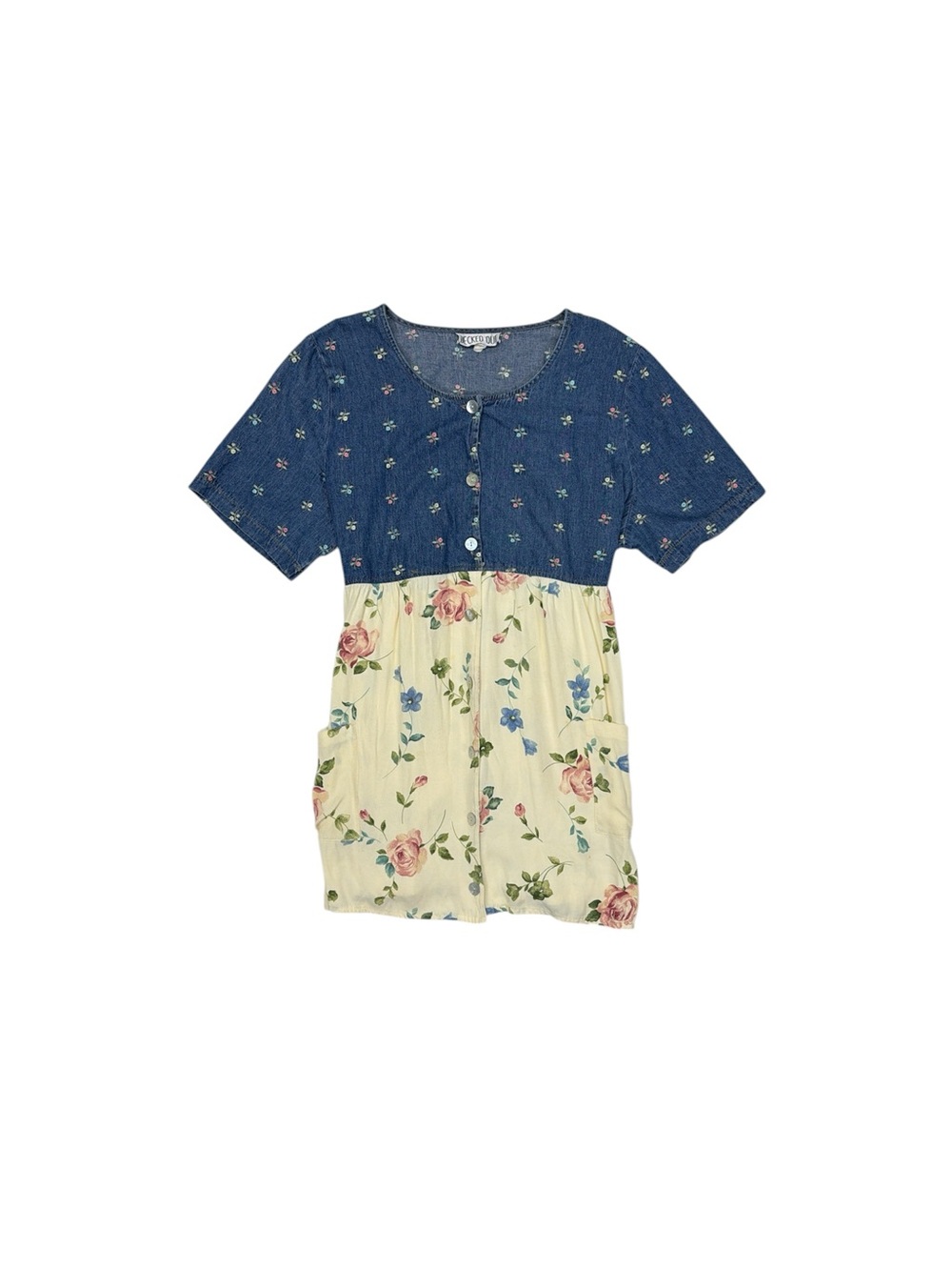 Vintage Retro Decked Out Women’s Embroidered Cottage Core Floral Dress Size:S